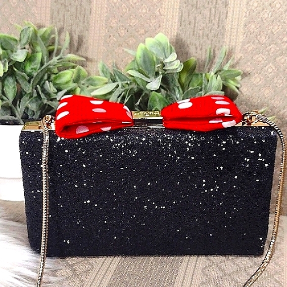 Kate Spade X Disney Minnie Mouse Glitter Party Box Bag - Picture 4 of 16